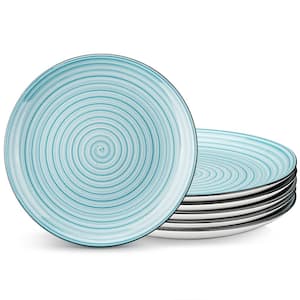 Blue 6 Piece 10.5 in Stoneware Dinner Plates (Set of 6 )