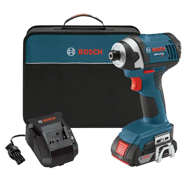 Bosch 18 Volt Lithium-Ion Cordless 1/4 in. Hex Compact Tough Variable Speed Impact Driver Kit with 2.0 Ah Battery