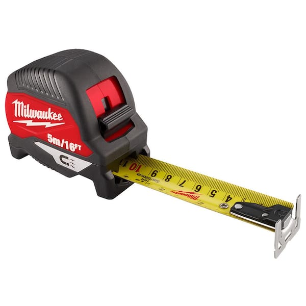 Milwaukee 5m/16 ft. Compact Magnetic Tape Measure 48-22-1017M