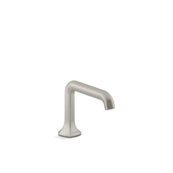 KOHLER Occasion Bathroom Sink Faucet Spout with Straight Design in Vibrant Brushed Nickel