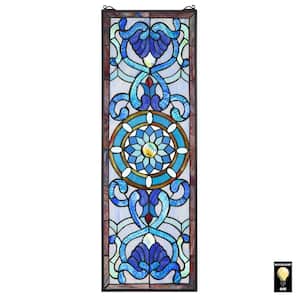 Roquebrun Tiffany-Style Stained Glass Window Panel