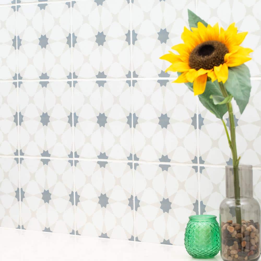 Amara 8" x 8" Zoudia Matte Porcelain Floor and Wall Tile