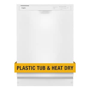24 in. Front Built-In Tall Tub Dishwasher in White with 4-Cycles