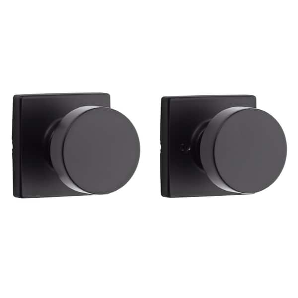 Pismo Matte Black Hall/Closet Square Door Knob