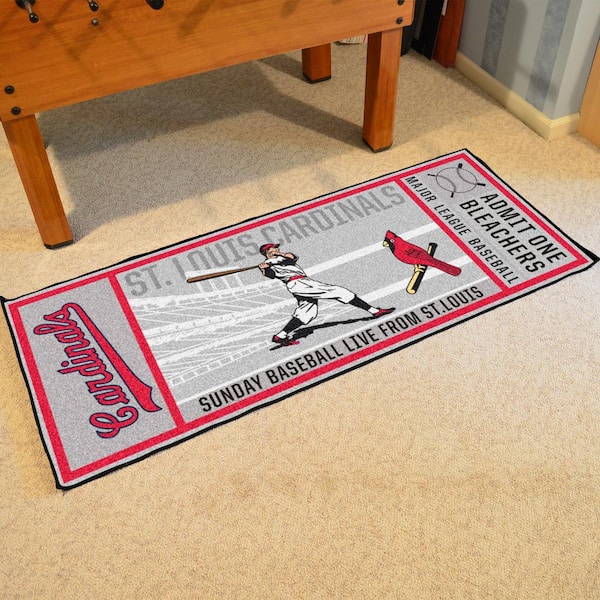 St. Louis Cardinals Gray 2 ft. 6 in. x 6 ft. Ticket Runner Rug