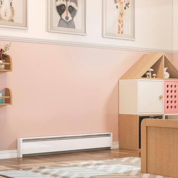 Cadet 59 in. 240/208-volt 1,000/750-watt SoftHeat Hydronic Electric Baseboard  Heater in White EBHN1000W - The Home Depot