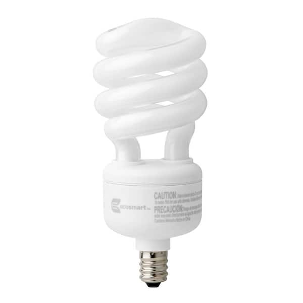 EcoSmart 60W Equivalent Bright White  Spiral CFL Light Bulb (4-Pack)