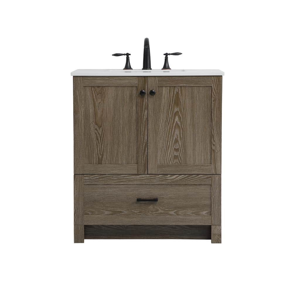 Timeless Home Silas 30 in. W x 19 in. D x 34 in. H Single Bathroom Vanity i