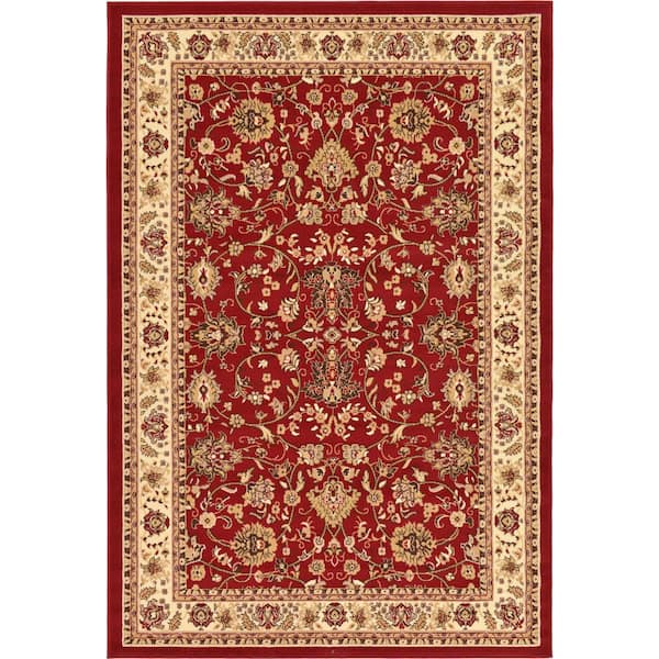 Unique Loom Sialk Hill Washington Burgundy 6' 0 x 9' 0 Area Rug