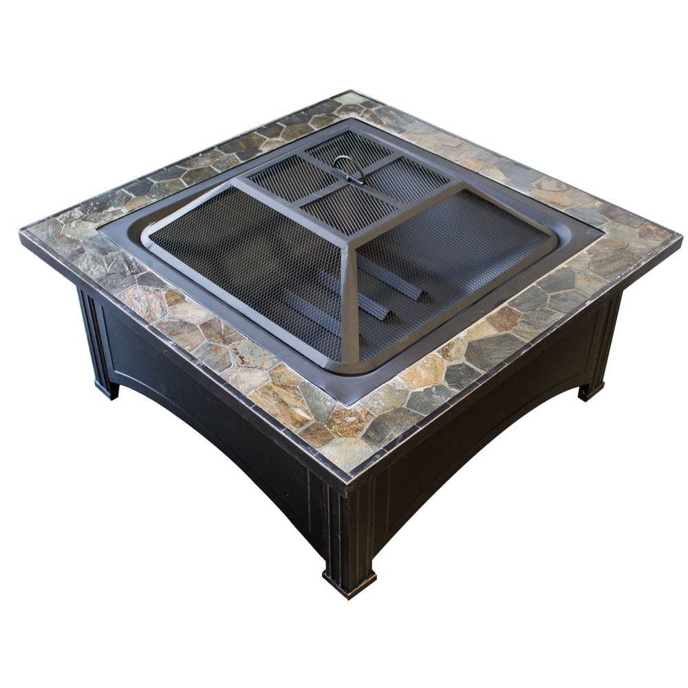 Az Patio Heaters 36 In Slate Wood, 4 Foot Fire Pit Cover