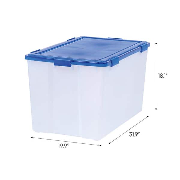  Rubbermaid Cleverstore 95 Quart Clear Stackable Large Plastic Storage  Containers with Lids for Office and Home Organization, Clear (4 Pack) :  Everything Else