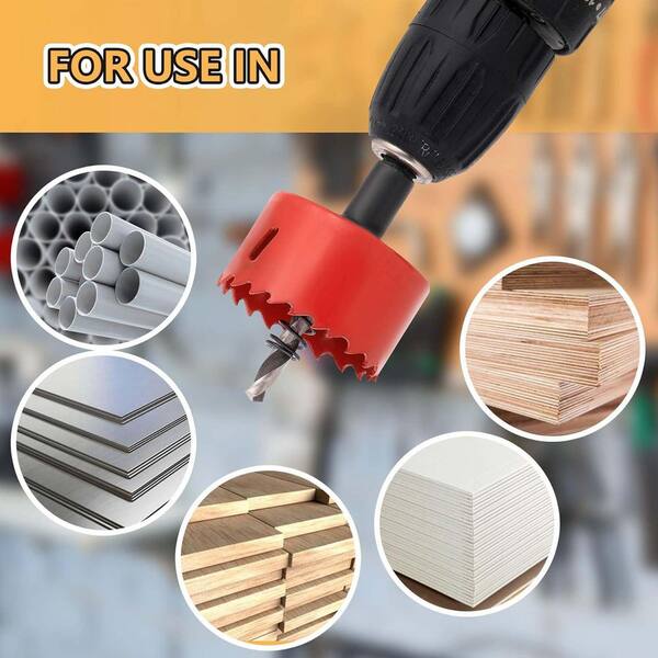 Arpan Bi-Metal Hole Saw Set With Arbor & Pilot Bit - For Wood, Plywood, Plastic & Metal