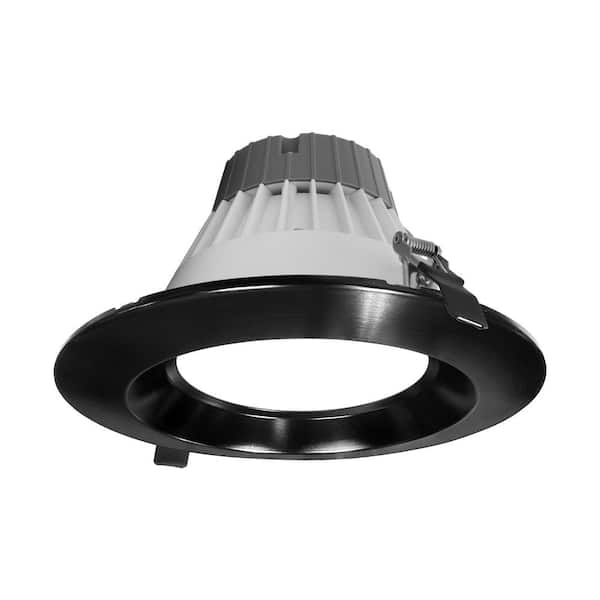 NICOR CLR-Select 8 in. Black Commercial Canless Integrated LED Downlight Kit