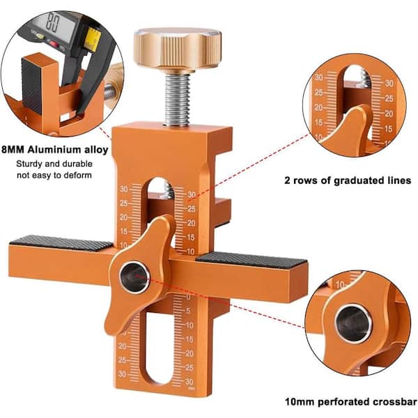Aluminium Alloy 2-in-1 Cabinet Door Installation Jig with