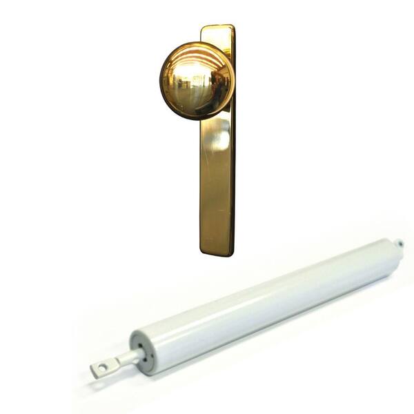 Andersen 300-Series Brass Knob Handle and White Closer-DISCONTINUED