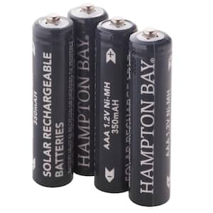Nickel-Metal Hydride 350mAh Solar Rechargeable AAA Batteries (4-Pack)