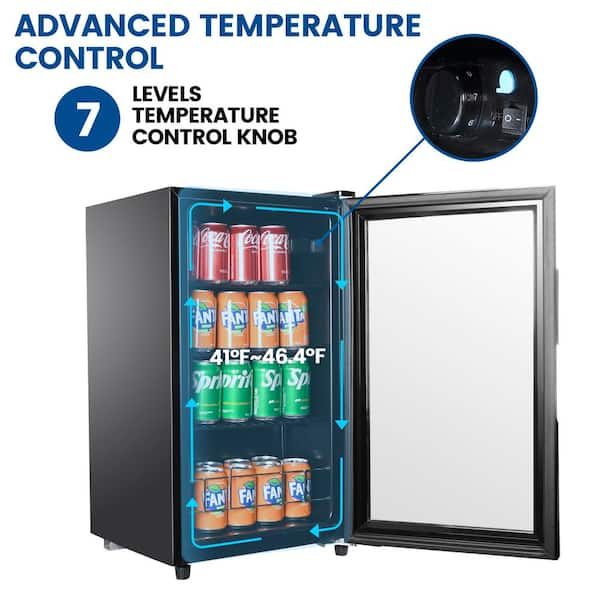 Euhomy Beverage Refrigerator and Cooler, 120 Can Mini fridge with 120Can  Silver