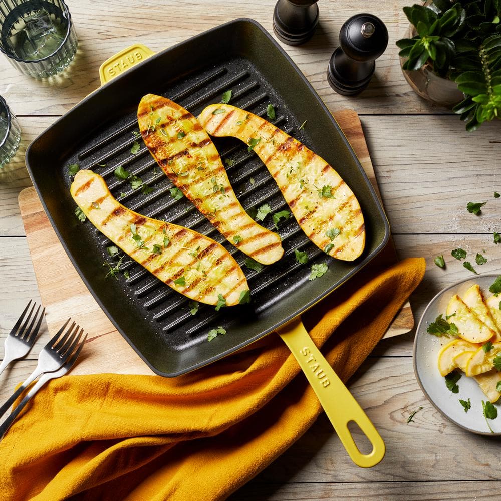 Staub 12" Citron Cast Iron Square Grill Pan