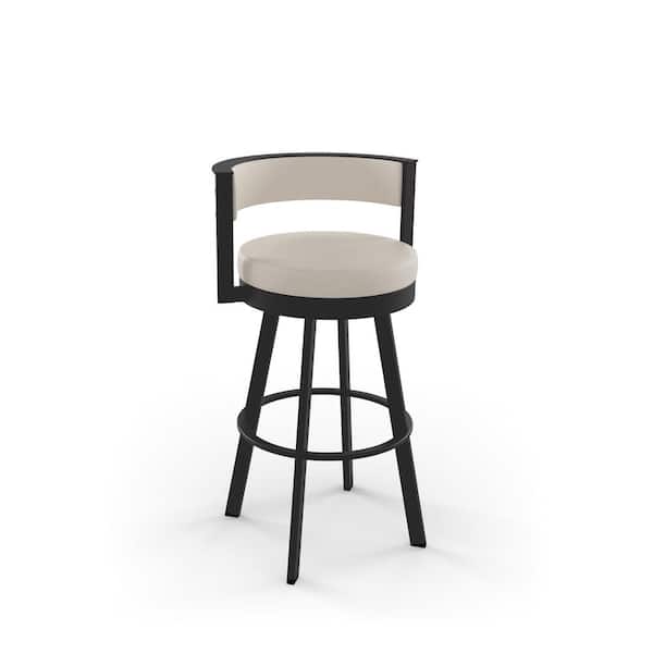Faux Leather And Metal Bar Stool On, Cream Metal Counter Stools