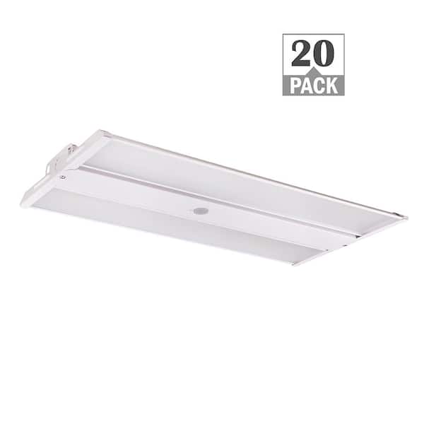 20-Pack 2 ft. 200-Watt Equivalent Thin Profile LED Dimmable White High Bay Light 4000K 5000K 15,800LM Workshop Garage