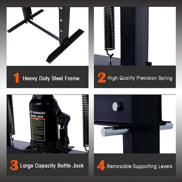 Tatayosi 20 Ton Steel Bottle Jack Shop Press, Garage Floor Press
