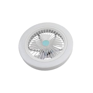 18.1 in. Integrated LED Indoor Round White Ceiling Fan Low Profile Invisible with Remote Control