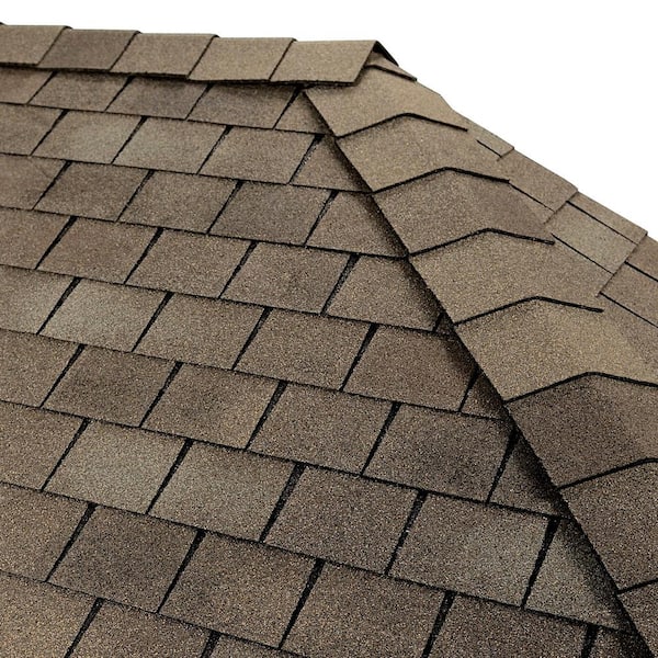GAF Timbertex Weathered Slate Double-Layer Hip and Ridge Cap Roofing Shingles (20 lin. ft. per Bundle) (30-pieces)