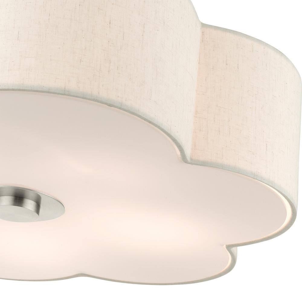 Solstice 22" Brushed Nickel 5-Light Semi-Flush Mount