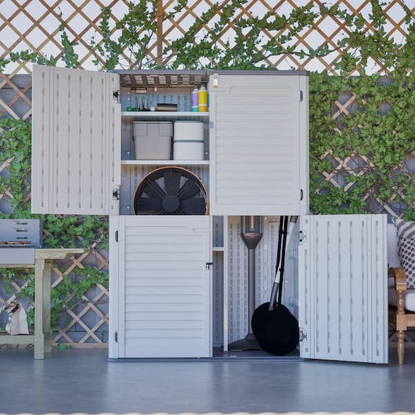 52 in. W x 30 in. D x 75 in. H Outdoor Storage Cabinet, Garden