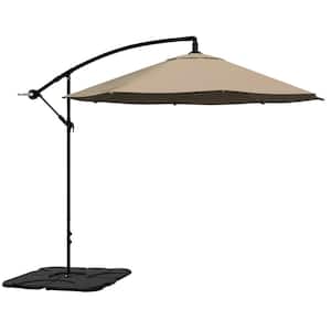 10 ft. Offset Cantilever Umbrella with Square Base in Sand