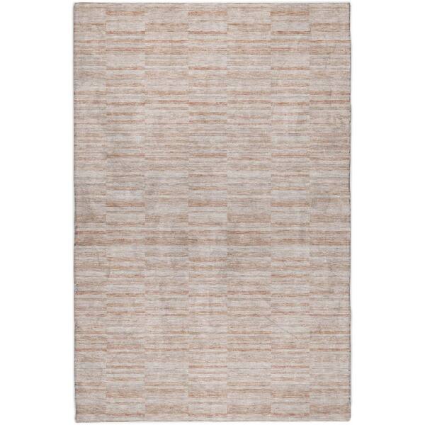 Dream Shag Premium Machine Washable Abstract ADS817 Salmon 5 ft. x 7 ft. 6 in. Area Rug