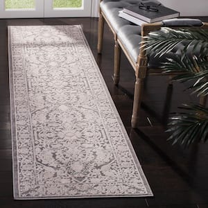 Reflection Dark Gray/Cream 2 ft. x 8 ft. Border Runner Rug