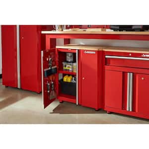 Ready-to-Assemble 24-Gauge Steel 2-Door Garage Base Cabinet in Red (28 in. W x 32 in. H x 18 in. D)