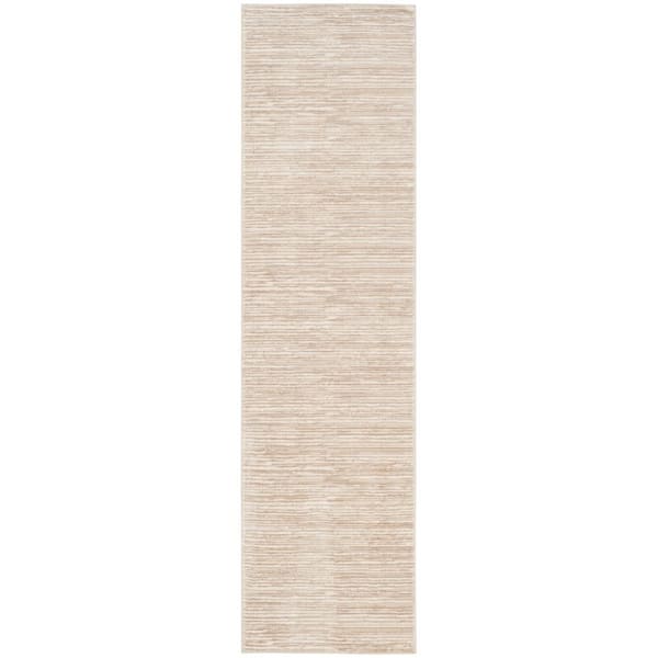 SAFAVIEH Vision Cream 2 ft. x 22 ft. Solid Runner Rug