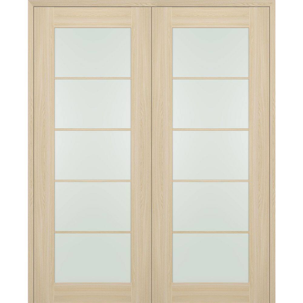 Avon 5 Lite N 48 in. x 96 in. Both Active 5-Lite Frosted Glass Loire Ash Wood Composite Double Prehung French Door price history on PriceWatchPro