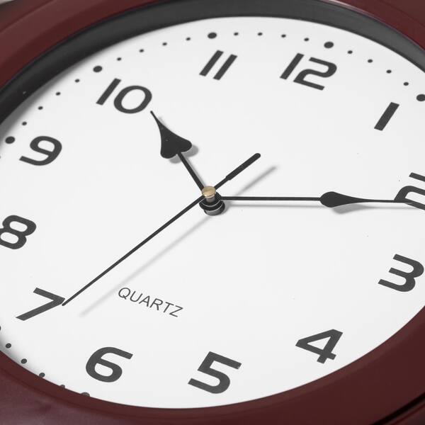CLOCKSWISE Brown Modern Decorative Octagon Shaped Wood- Looking