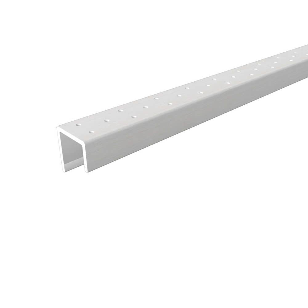 Alusions 1.63 in. x 1.5 in. x 8 ft. Arctic Snow White Composite Aluminum Perforated Starting Trim for 1 in. Board price history on PriceWatchPro