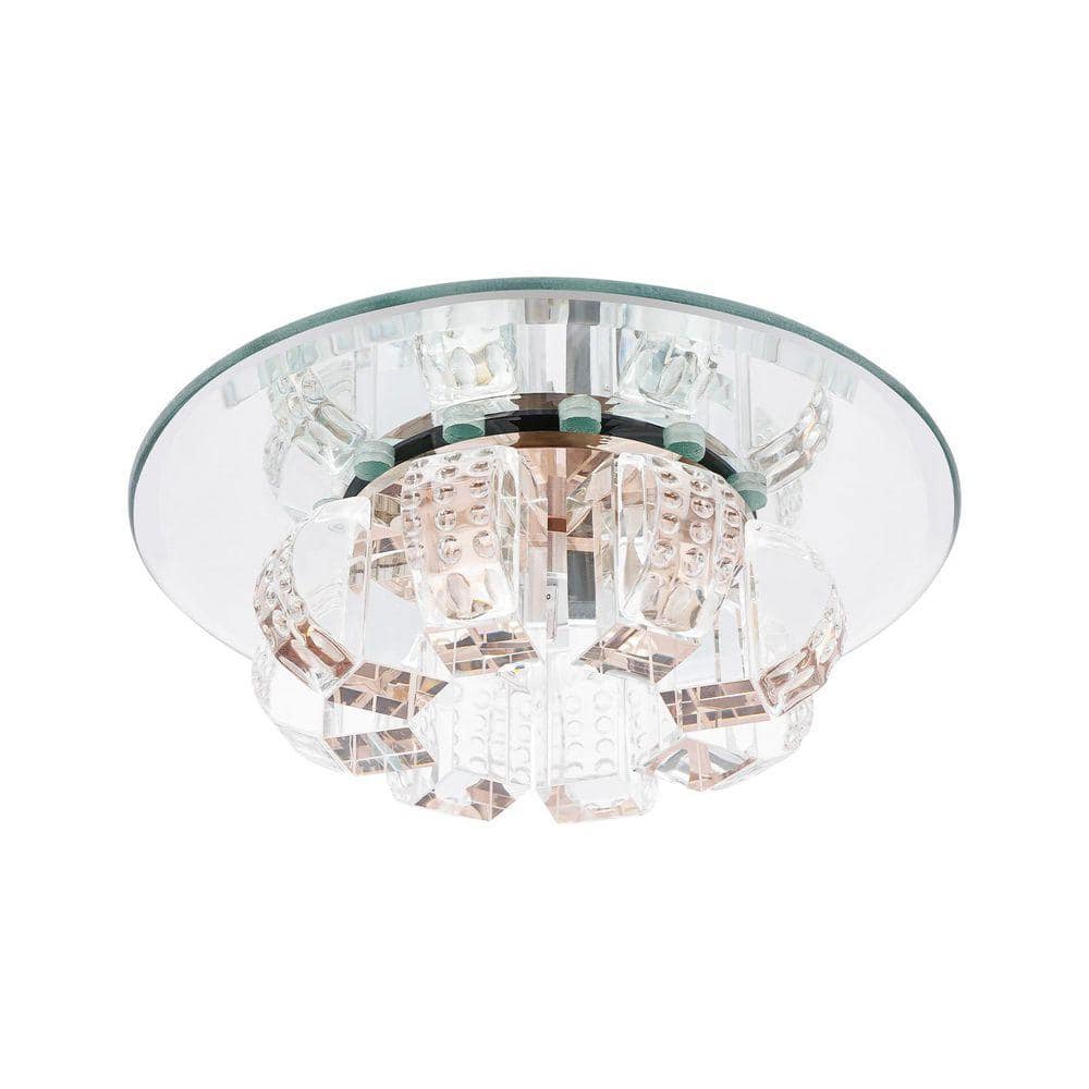 AUTELO LED Frosted Glass Shade 18W 3000K Ceiling Light Fixture In