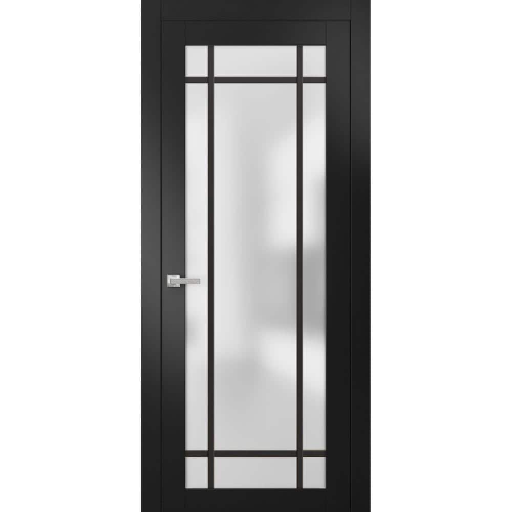 2112 42 in. x 84 in. Right-Hand/Inswing Solid Frosted Glass Black Matte Single Prehung Interior Door with Hardware price history on PriceWatchPro
