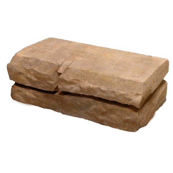 Oldcastle Natural Impressions 4 in. x 12 in. x 5.75 in. Sandstone Concrete Quarry Wall Block