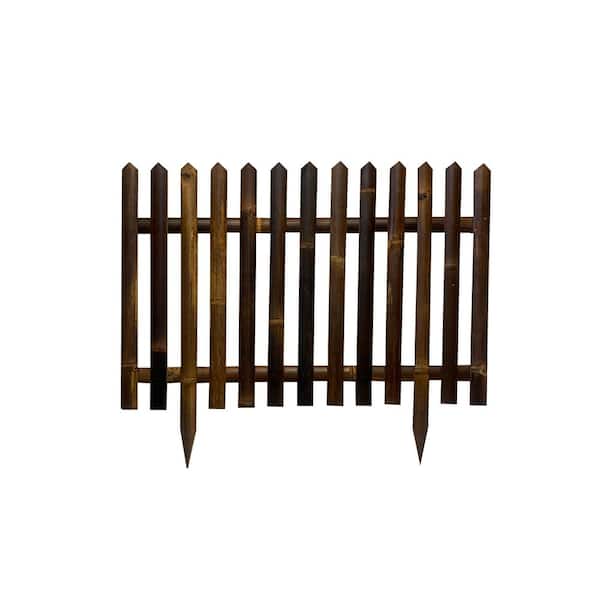 MGP 22 in. H Black Bamboo Picket Garden Fence