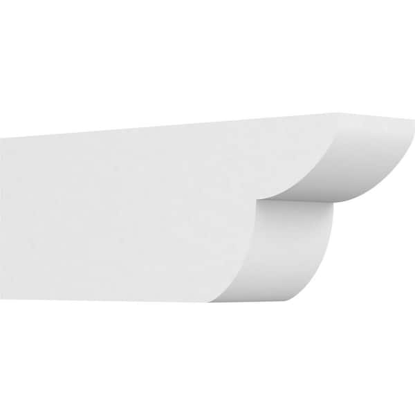 Ekena Millwork 4 in. x 6 in. x 16 in. Standard Crestline Architectural Grade PVC Rafter Tail Brace