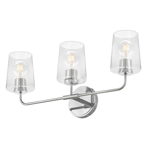 LARK - Kline 23.75 in. 3 Light Chrome Vanity Light