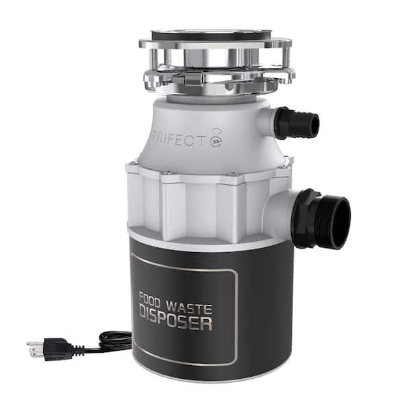 Trifecte Wrecker 3/4 HP Continuous Feed Garbage Disposal with Sound Reduction and Power Cord Kit