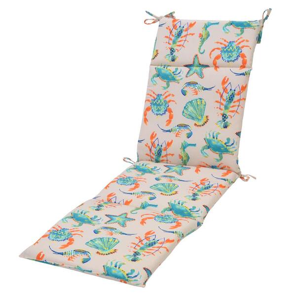 Plantation Patterns, LLC Oatmeal Sea Outdoor Chaise Lounge Cushion