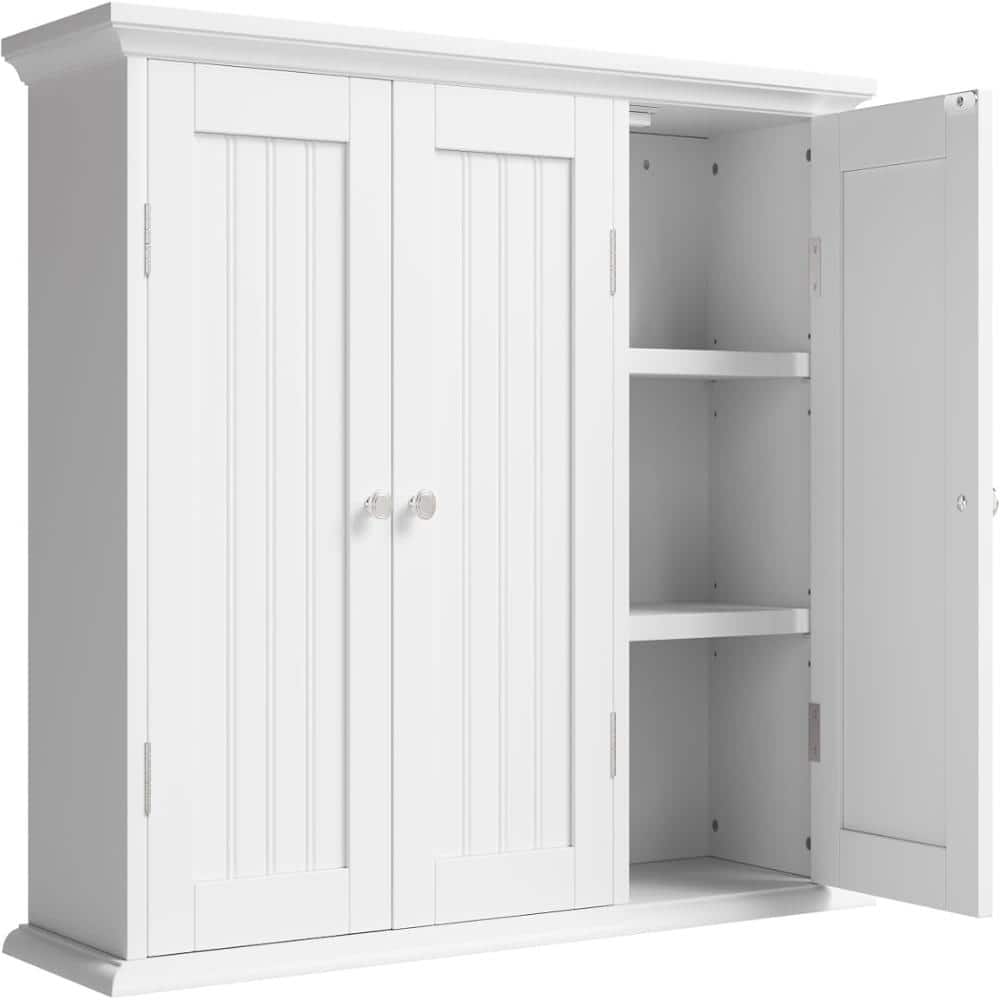 31.1-in. W x 9.1-in. D x 23.4-in. H in White Wall Cabinet with Adjustable Shelves price history on PriceWatchPro