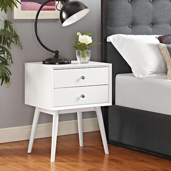 MODWAY Dispatch White Nightstand in