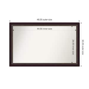 Signore Bronze 48.25 in. x 30.25 in. Custom Non-Beveled Wood Framed Bathroom Vanity Wall Mirror