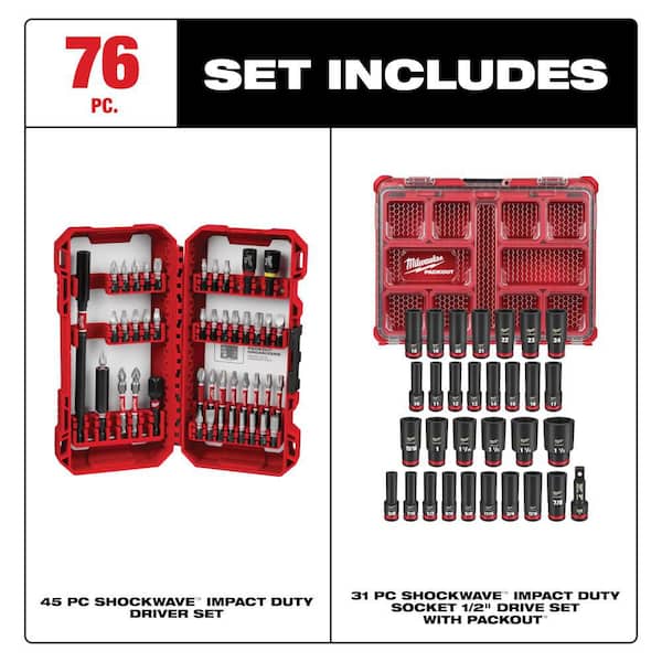 Milwaukee SHOCKWAVE Impact Duty Alloy Steel Screw Driver Bit Set