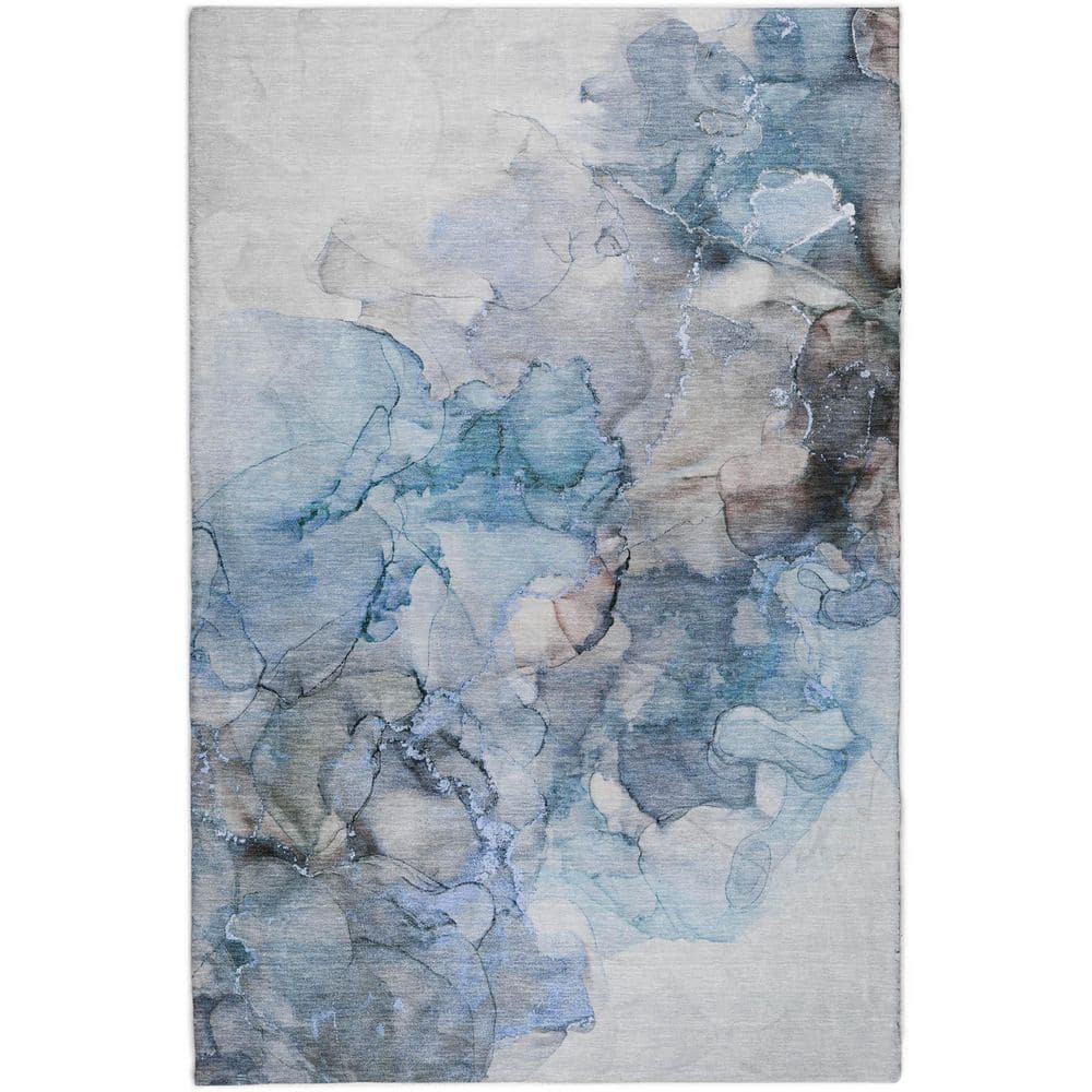Dream Shag Premium Machine Washable Abstract ADS520 Blue 8 ft. x 10 ft. Area Rug price history on PriceWatchPro
